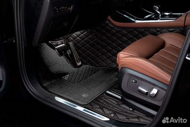 3D Коврики Toyota Высокие Борта Экокожа