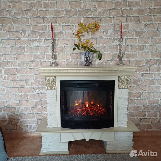 Электрокамин с эффектом пламени бу