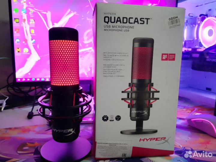 Микрофон hyperx quadcast