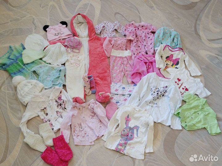 Вещи пакетом на девочку от 0 до 1,6