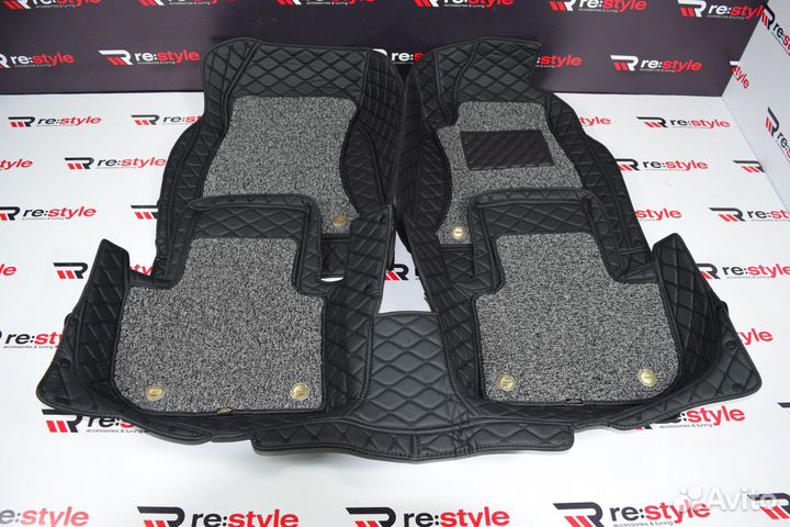 Ковры салона 3D Subaru XV c 11г черные
