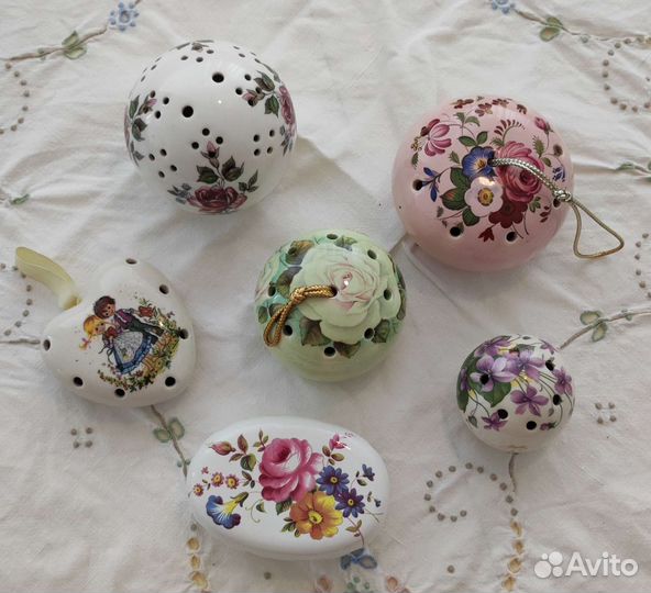 Винтажные фарфоровые помандеры Европа