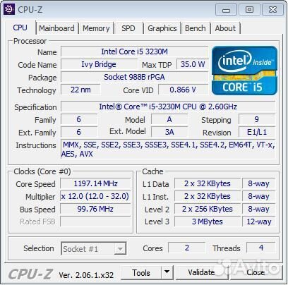 Intel Core i5-3230M (SR0WY)