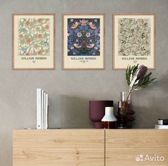 Уильям Моррис постер интерьерный