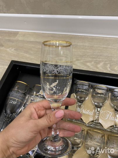 Набор рюмок и фужеров новый, подарок