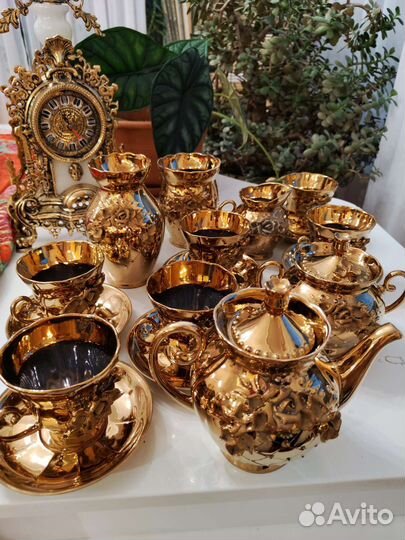 Сервиз чайный золотой СССР позолота