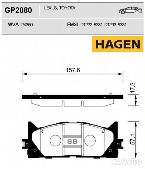 Колодки тормозные дисковые GP2080