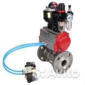 Кран шаровой DN.ru BV3131P(3pc) -FP-F-ISO-H Ду25 Ру40 фланцевый, полнопроходной, трехсоставной, корп