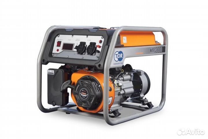 Генератор бензиновый KM3800H 2,5кВт 220В 16л.с. ру