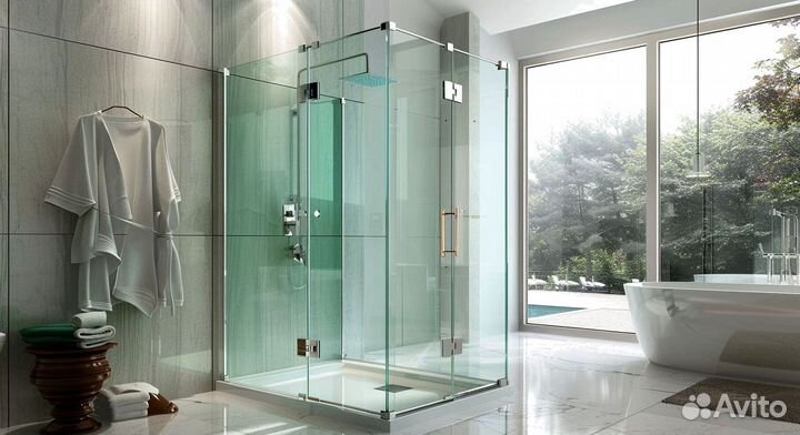 Кабина из стекла