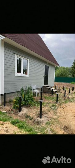 Винтовые сваи + монтаж