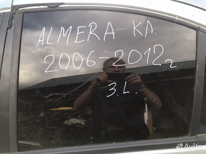 Стекло задней левой двери Nissan Almera седан