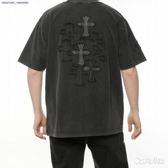 Футболка Chrome Hearts на руках (Арт.30884)