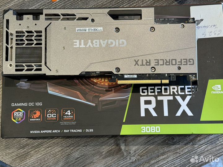 Видеокарта gigabyte GeForce RTX 3080 10gb gaming