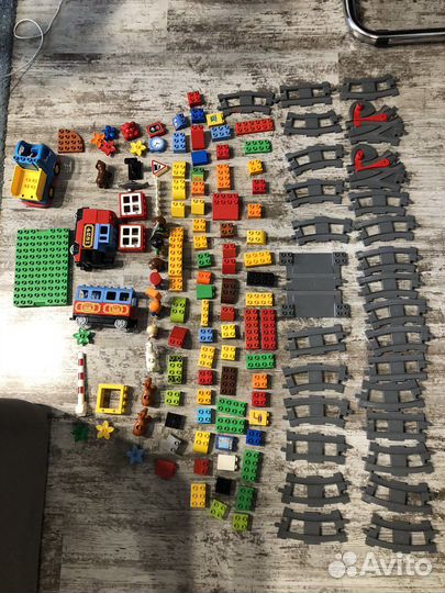 Lego Duplo мой первый поезд, доп рельсы, сад