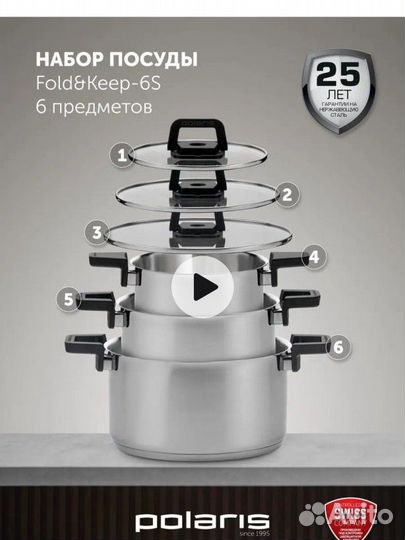 Набор кастрюль Polaris