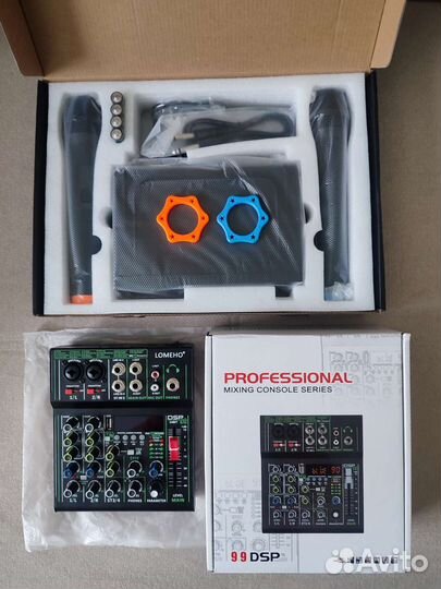 Микшер и Радиомикрофоны комплект караоке вечеринки