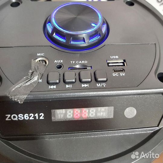 Караоке мощная блютуз колонка ZQS 6212