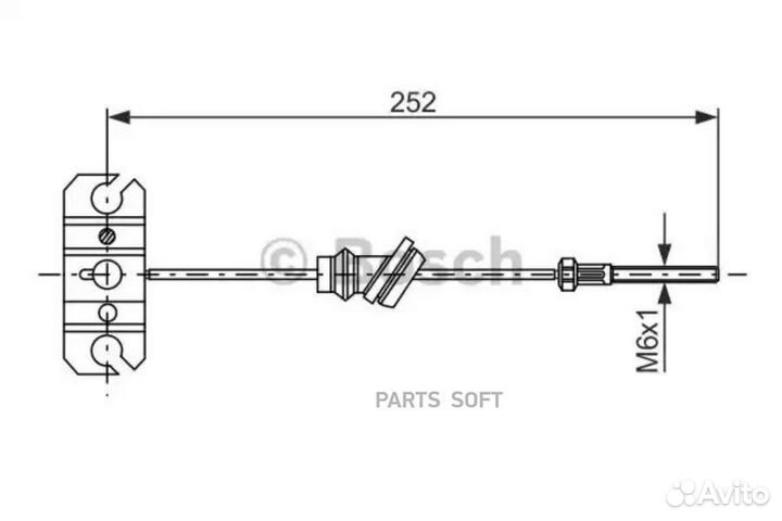 Bosch 1987477503 1 987 477 503 трос ручника перед