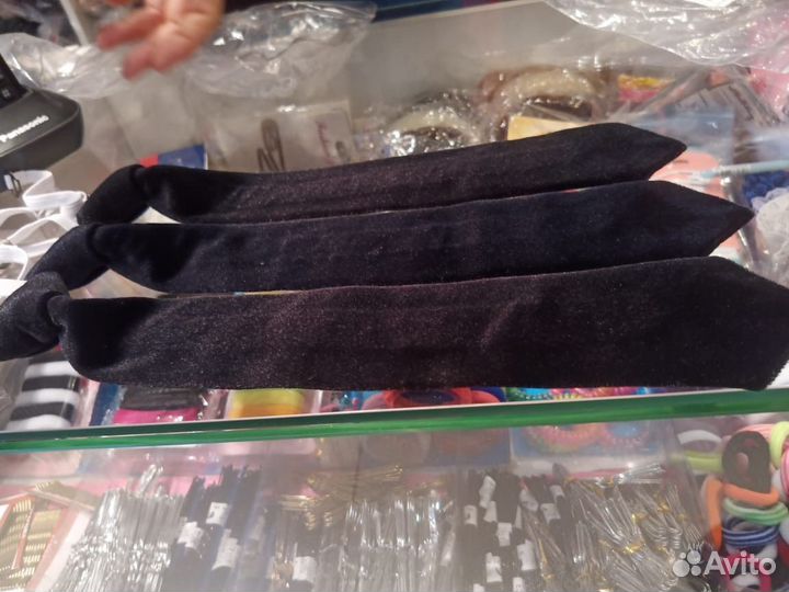 Галстук бархатный черный 29 см бальные танцы