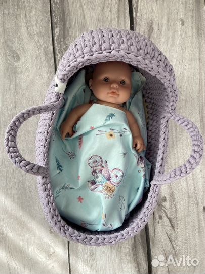 Люлька-переноска для пупса, кроватка для куклы