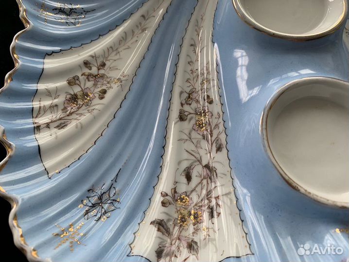 Фарфоровая менажница тарелка Карл Тильш XIX 19 век