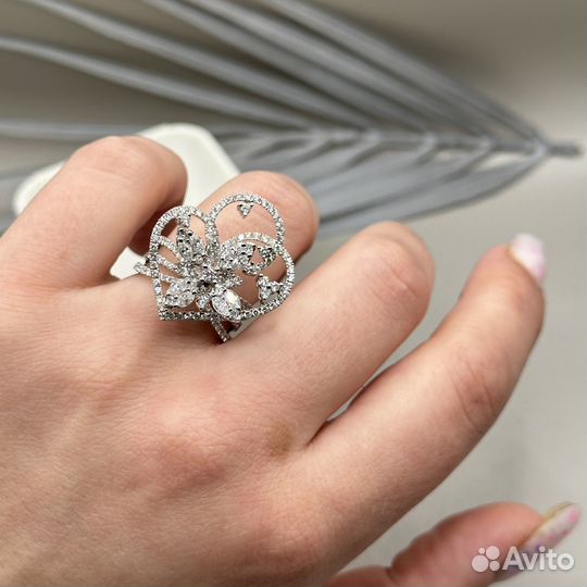 Новое золотое кольцо с бриллиантами 2,16 ct бирка