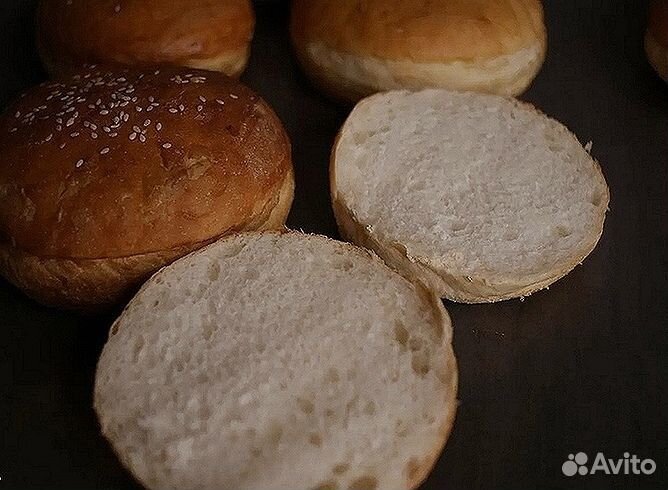 Булочки для бургеров с кунжутом \ булочки без кунж