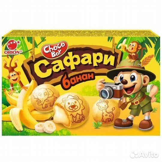 Печенье Choco Boy Сафари Банан 42г Orion