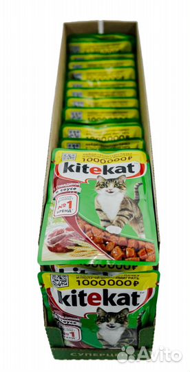 Влажный корм для кошек Kitekat говядина в соусе 28