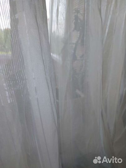 Красивый тюль с ламбрикеном Шторы в полоску