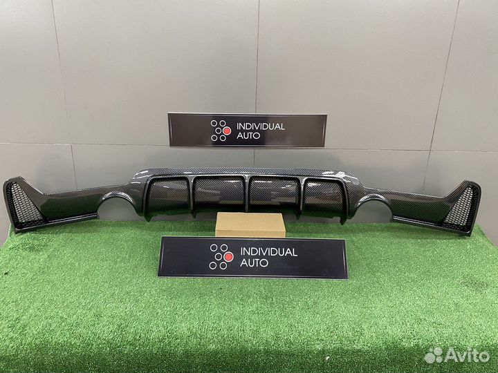 Диффузор накладка заднего бампера BMW 4 F32 карбон