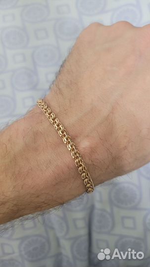 Золотой браслет размер 20. 10.51 грамм
