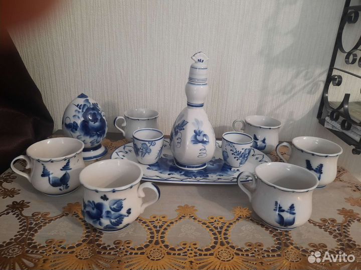 Чайный сервиз гжель СССР