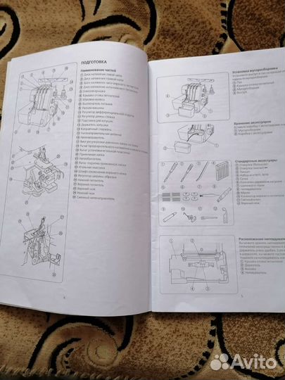 Бытовой оверлок б/у