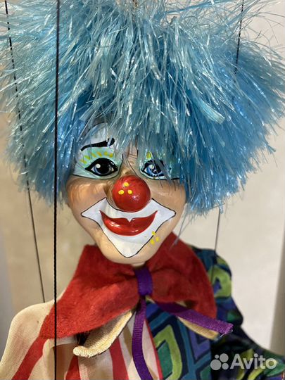 Кукла клоун марионетка Чехия