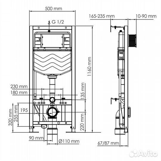 Инсталляция wasserkraft 10TLT.010.ME.MG01