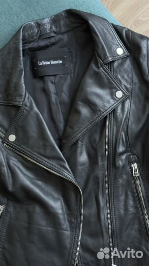 Кожаная куртка косуха женская