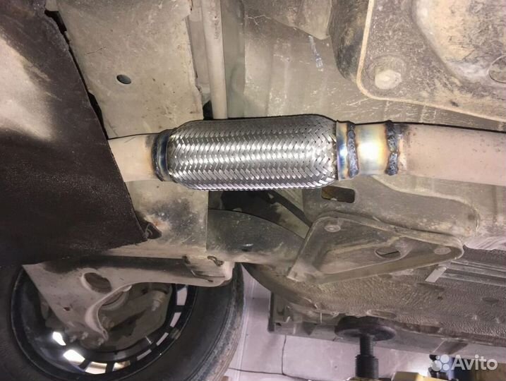 Ремонт гофры глушителя Тайота