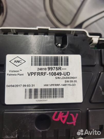 Панель приборов Приборная Щиток Доска Renault kapt