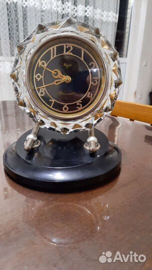 Настольные часы Маяк в хрустале
