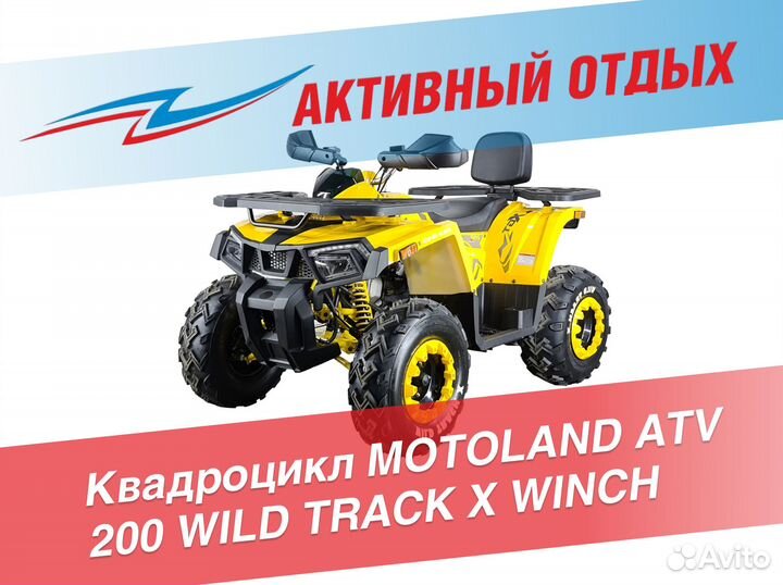 Квадроцикл motoland ATV 200 wild track X winch