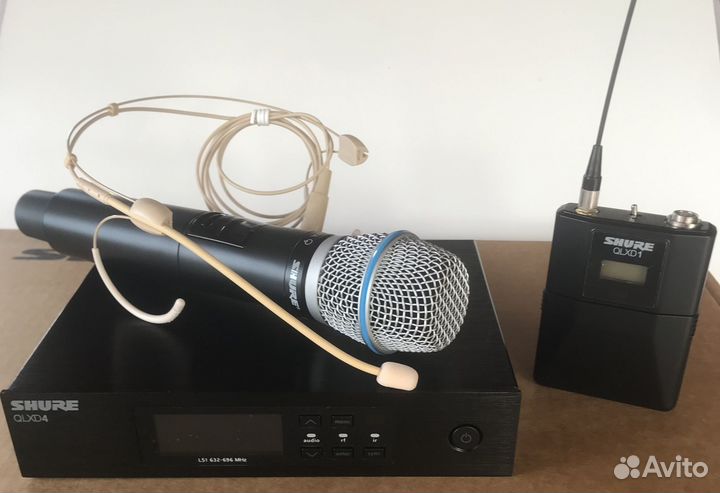 Радиосистема Shure qlxd24/B87А с бодипак/гарнитура