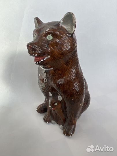 Старинная копилка Медведица с медвежонком 26 см