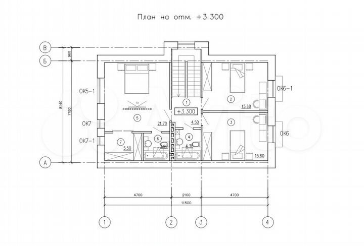 Дом 164 м² на участке 6 сот.