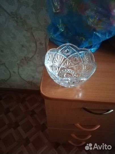 Конфетница СССР хрустальная