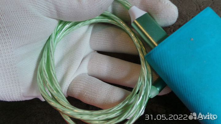 Кабель USB Led магнитный светится TIP-C (тайп-си)