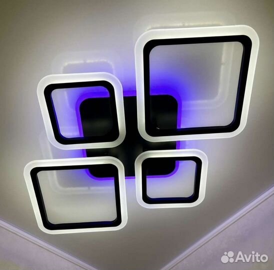 Люстра Светодиодная + Цветная Подсветка RGB Разные