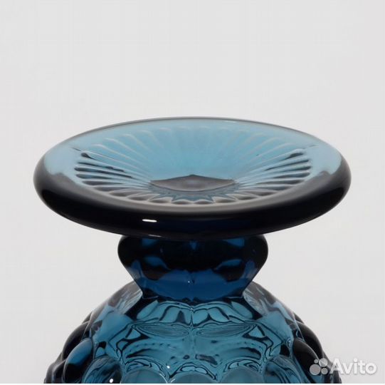 Кувшин графин ваза из синего стекла новый