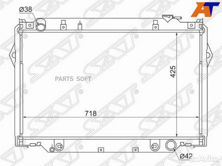 Радиатор Toyota Land Cruiser (J80) 89-97
